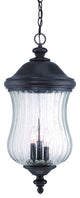 XL Three Light Matte Black Urn Shaped Hanging Light