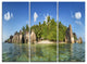 "Anse Lazio Beach Seychelles Panorama" Wall Art, 3 Panels, 36"x28"