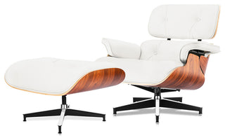 Leather Swivel Accent Chair and Ottoman