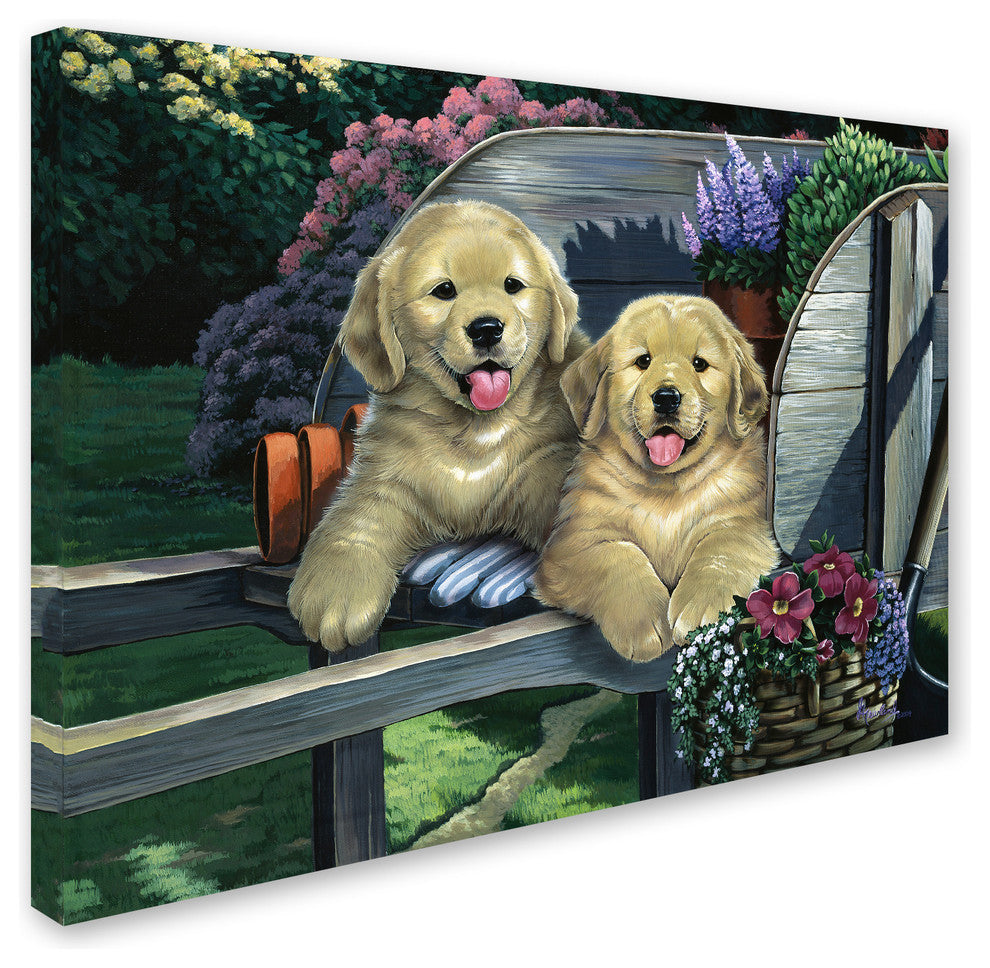 Jenny Newland 'Wagging Along For The Ride' Canvas Art, 24x18