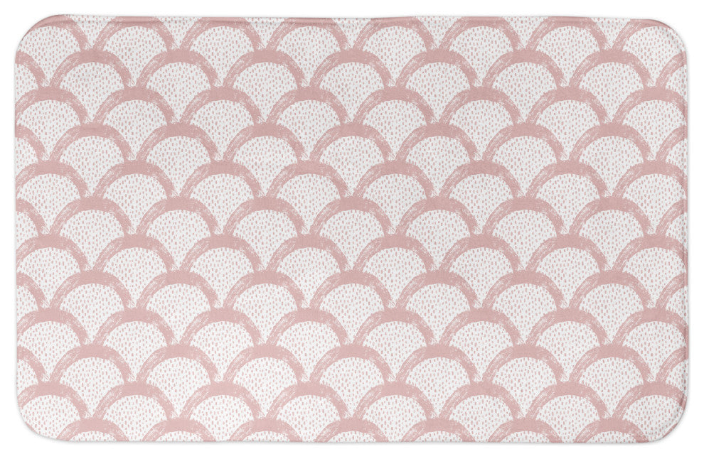 Pink Scallops 21x34 Bath Mat