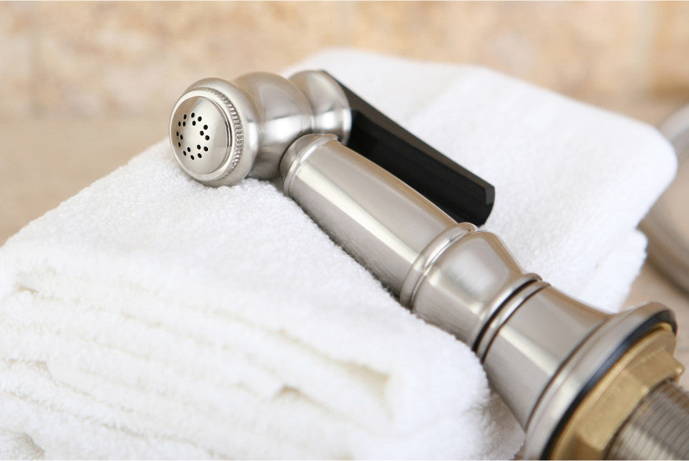 Gourmet Scape Kitchen Faucet Sprayer With Hose, Brushed Nickel