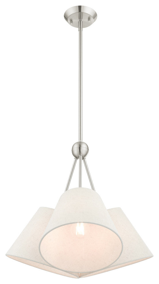 Livex Lighting Prato 3 Light Brushed Nickel Chandelier