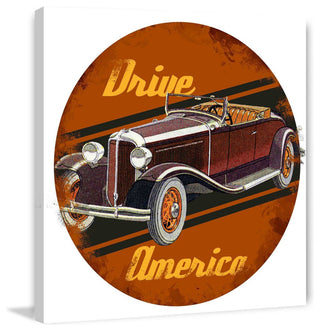 "Drive America" Painting Print on Wrapped Canvas