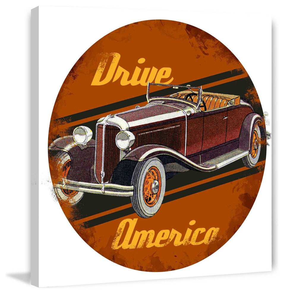 "Drive America" Painting Print on Wrapped Canvas