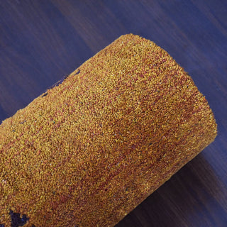 HAND KNOTTED LOOM SILK ECO-FRIENDLY RUG-8'x10',Rectangle,Orange Brown,Contempora