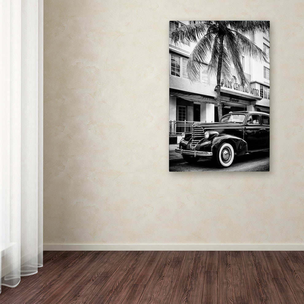 Philippe Hugonnard 'Classic Car Miami Beach' Canvas Art, 30x47