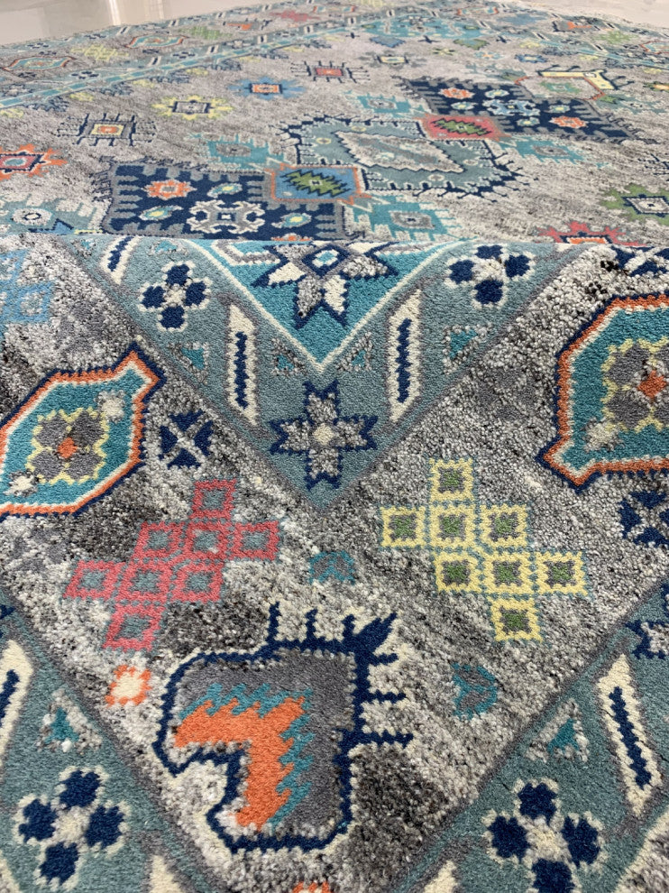 NATURAL Gray Traditional Classic Malayer Collection Area Rug