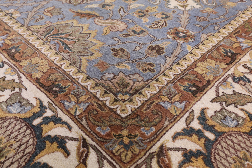 Hand-Knotted Persian Tabriz Wool Rug 8' 9" X 11' 9" Q6154
