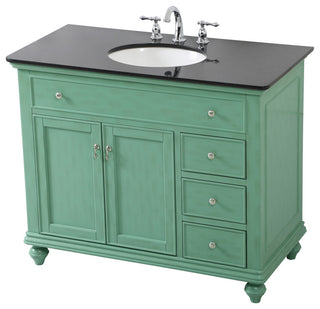 Home Living 42" Single Bathroom Vanity, Vintage Mint