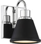 Nuvo Bette 1-Light LED Polished Nickel Matte Black Wall Mount