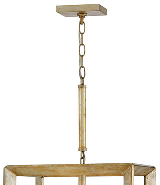 Hinkley Tinsley Large Open Frame Pendant, Silver Leaf