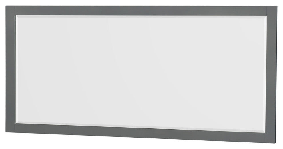72"Double Vanity, Dark Gray, No Countertop, No Sink, and 70" Mirror