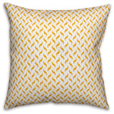Yellow Zig Zag Pattern Outdoor Throw Pillow, 20"x20"