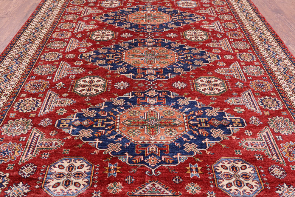 Hand Knotted Super Kazak Rug 8' 1" X 11' 6" Q5031