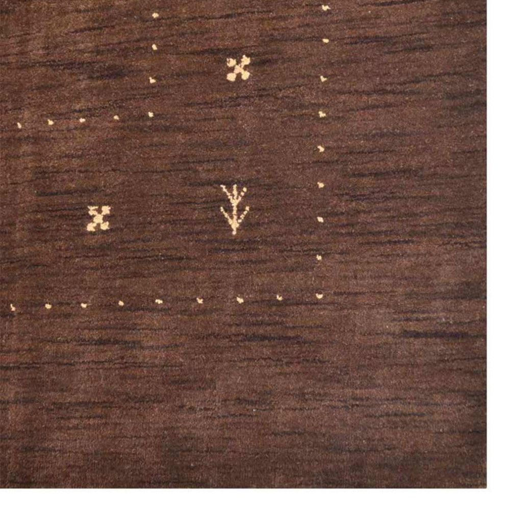HAND KNOTTED LOOM WOOL ECO-FRIENDLY AREA RUGS - Runner, Brown, Contemporary