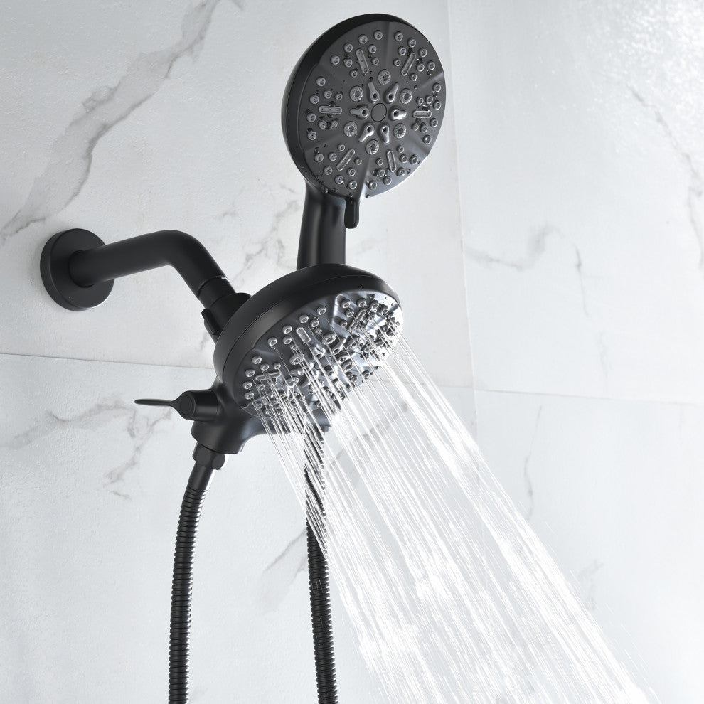 Multi Function Dual Shower Heads and Tub Faucet, Without Tub Spout