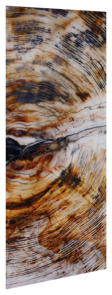 "Impact" Abstract Wall Art Frameless Free Floating Tempered Glass Print Set of 2