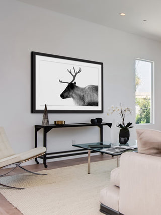 "Antler Profile" Framed Painting Print, 45x30