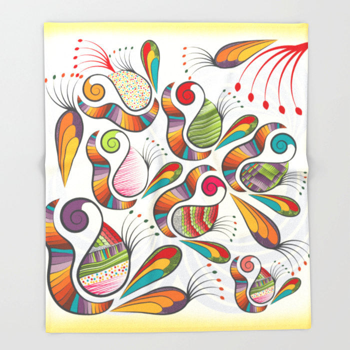 Paisley Bohemian Throw Blanket, King