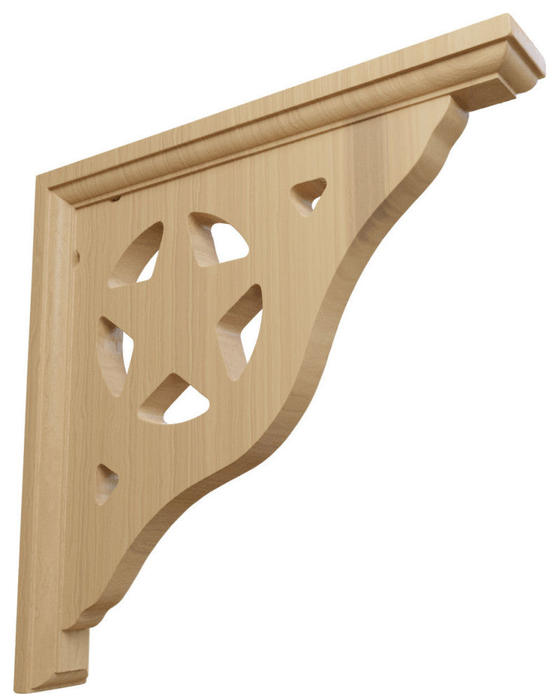 1 1/2"W x 10"D x 10"H Bulwark Bracket, Cherry