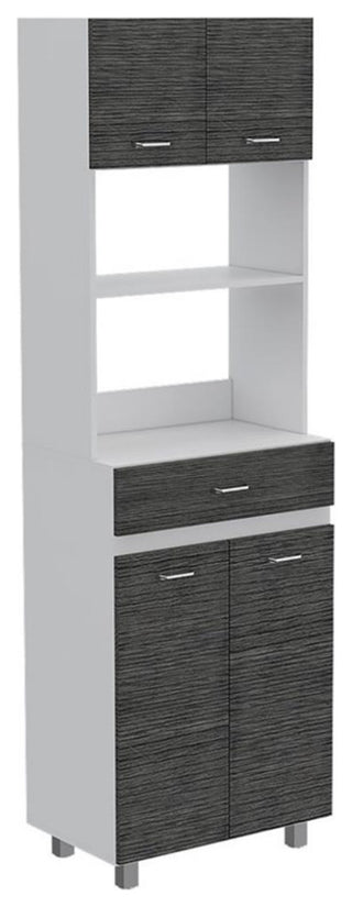 TUHOME Caribe Microwave Cabinet Engineered Wood Pantries in  Multi-color