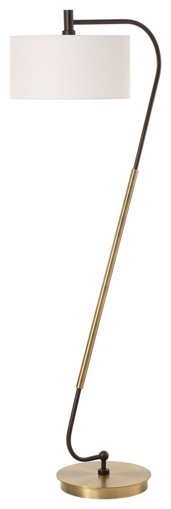 Uttermost Irwin Curved Brass Floor Lamp