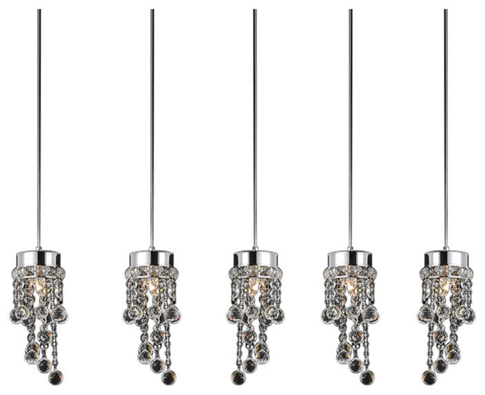 Monica 5 Light Multi Light Pendant With Chrome Finish