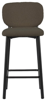 Curved Back DIning Chair, Set of 2, Cedar Boucle, Counter Height