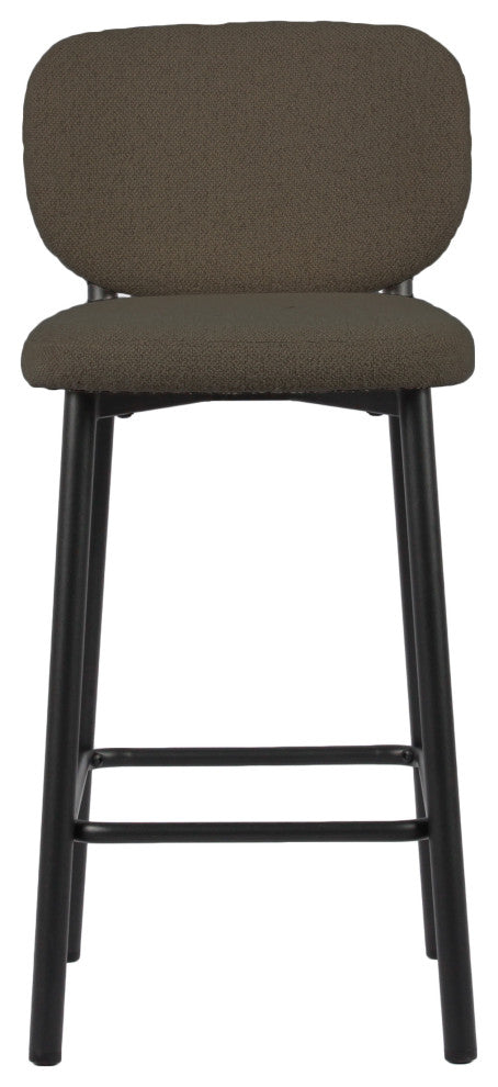 Curved Back DIning Chair, Set of 2, Cedar Boucle, Counter Height