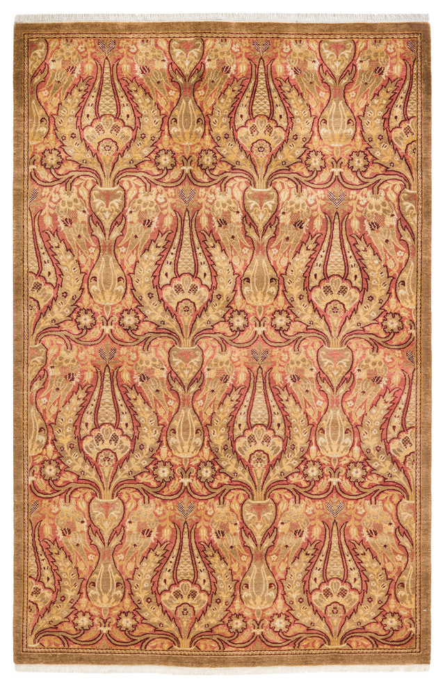 Mogul, One-of-a-Kind Hand-Knotted Area Rug Yellow, 4'3"x6'6"