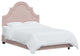 High Arched Bed With Border, Velvet Blush, King