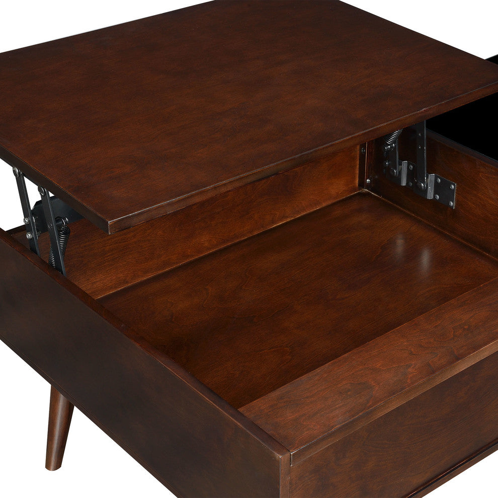 Picket House Furnishings Morgan Mid-Century Lift-Top Coffee Table, Espresso