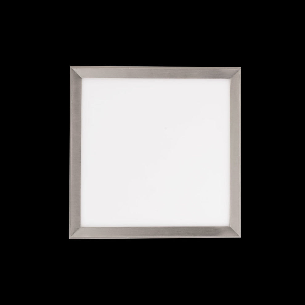 Argo 11" LED Square Flush Mount 3000K, Brushed Nickel