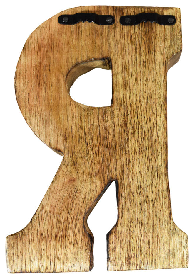 Handmade Eco-Friendly Wall Decor "S" Alphabet Letter Block, 1.3x7.8x4