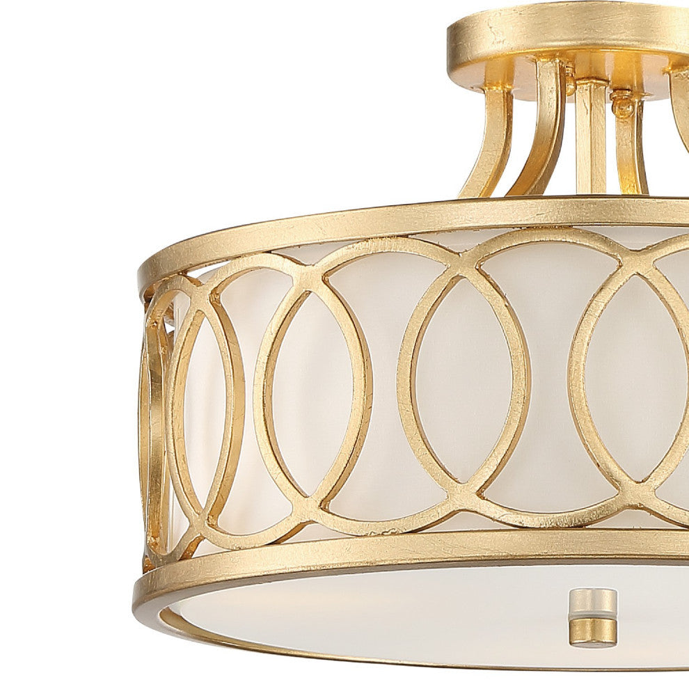 Graham 3 Light Ceiling Mount in Antique Gold