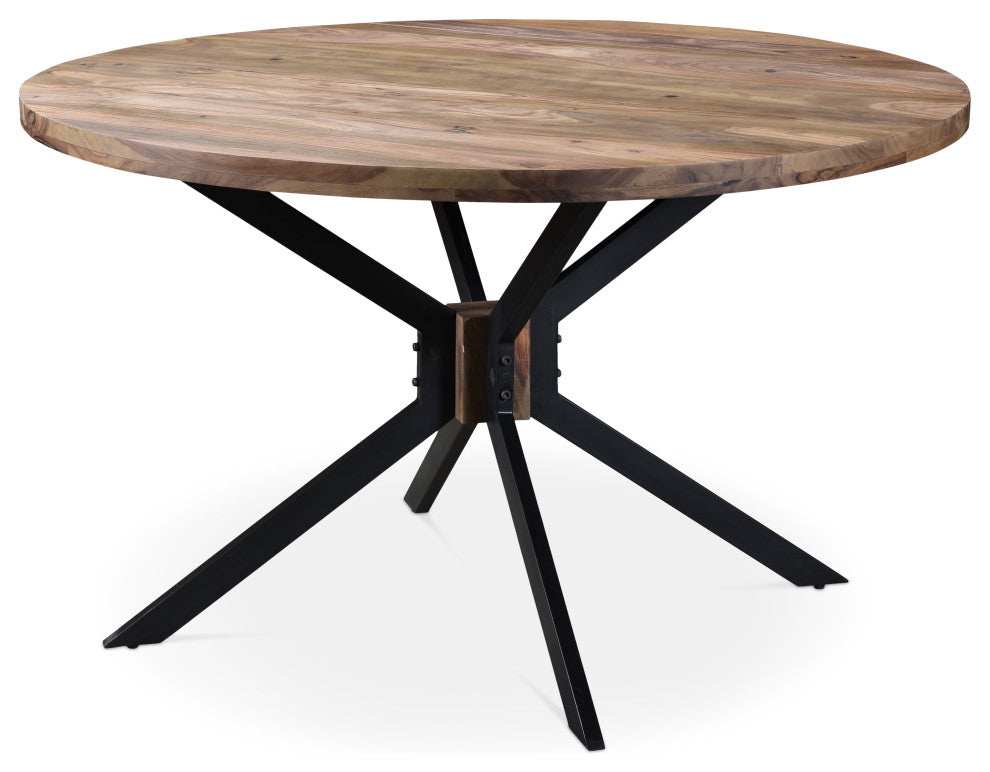ROOT Sheesham Wood Round Dining Table