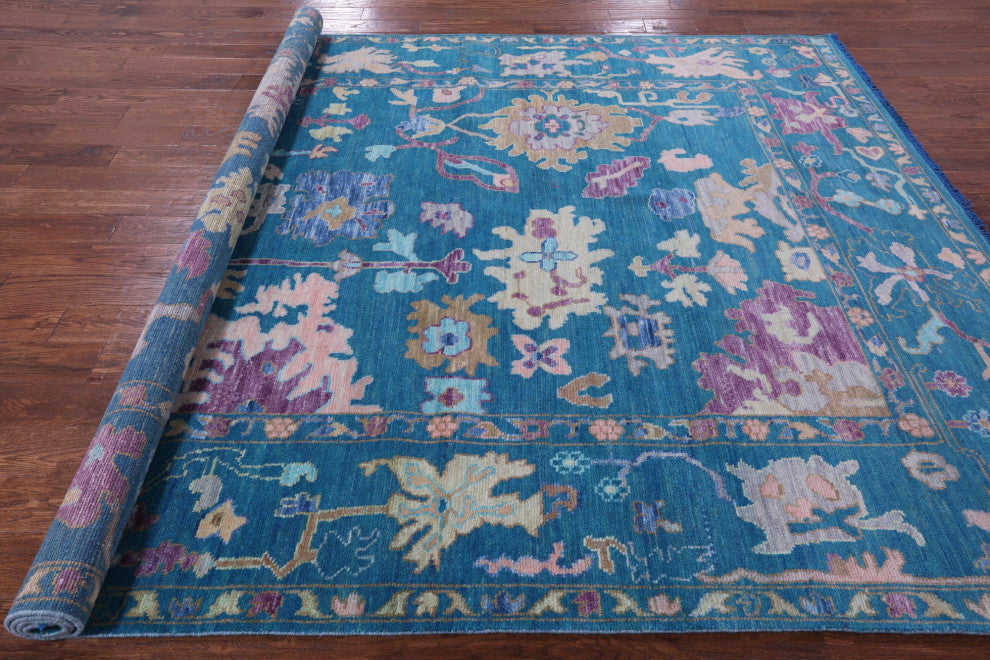 8' 0" X 10' 2" Turkish Oushak Hand Knotted Wool Rug - Q15854