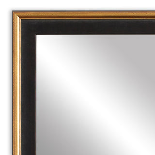 Kendall Framed Wall Mirror, Black and Gold, 26"x38"