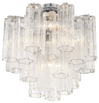 Crystorama Lighting Group ADD-300-CL_CEILING Addis 4 Light 18"W - Aged Brass