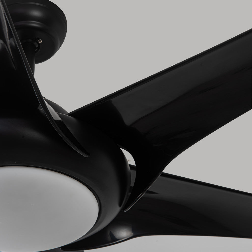 100" ABS Ceiling Fans With Lights And Remote, Black