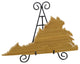 State Shaped Cutting Boards, Black Richlite, Kentucky