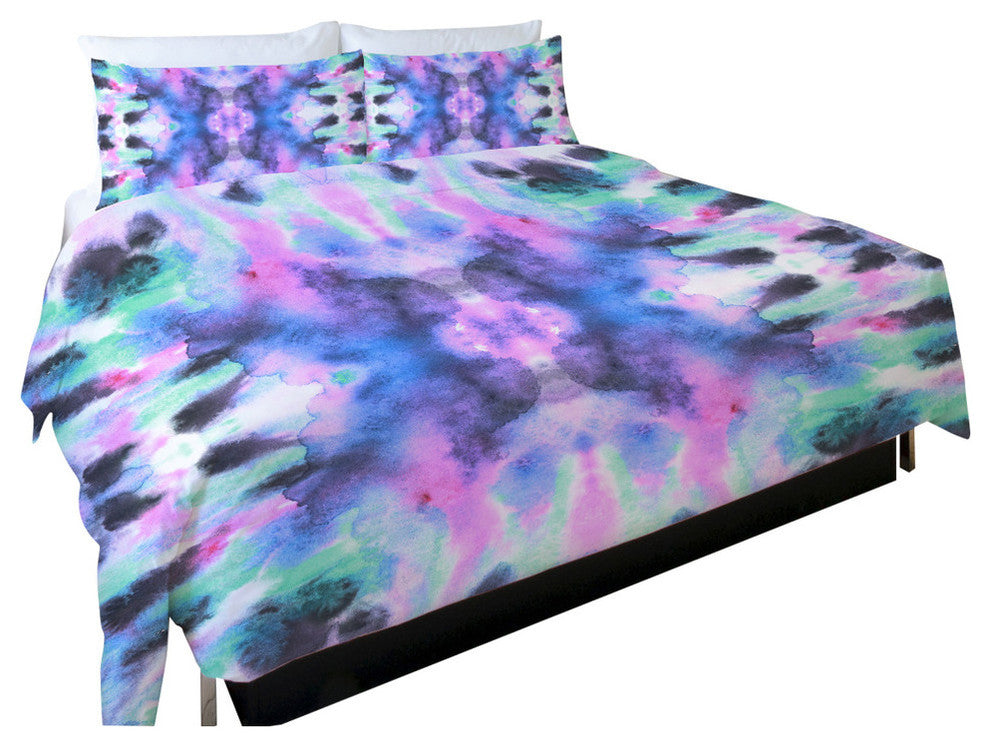 Abstract Ink Colors, Multi Lightweight King Duvet Cover