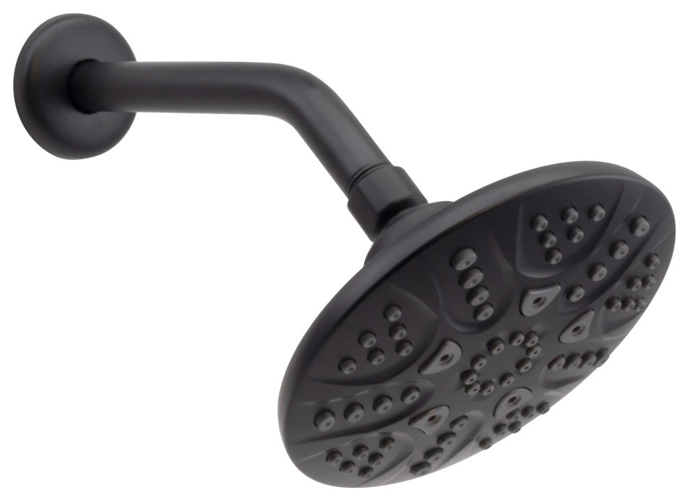 8" Shower Arm In Oil Rubbed Bronze, Powder Coated Flat Black