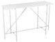 Titan Marble Console Table White & Silver