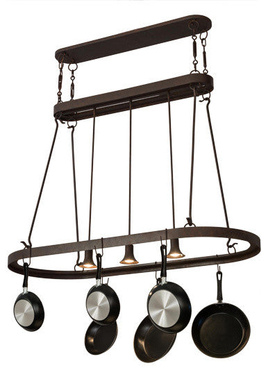 55"L Harmony 3 Light Pot Rack