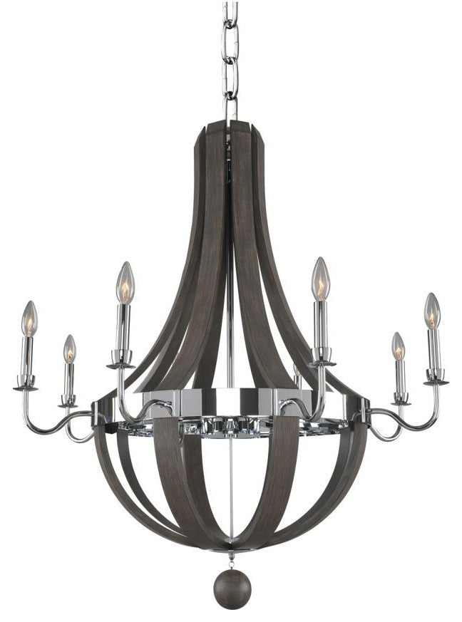 Kalco Lighting Sharlow 8-Light Chandelier, Chrome
