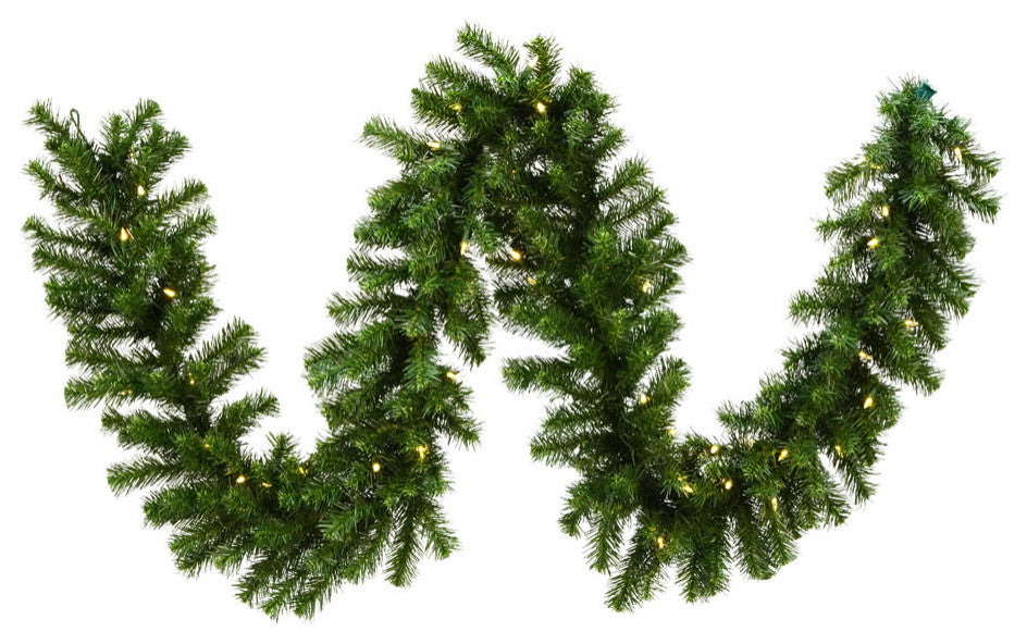 Vickerman A808810Led 9' Douglas Fir Christmas Garland, Warm White Led Lights