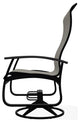 Belle Isle Sling Outdoor Swivel Rocker, Smoke/Black