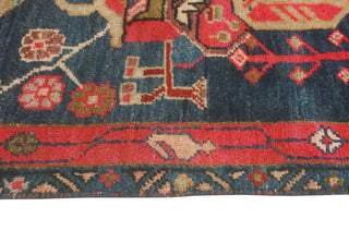 Fine Vintage Distressed Aeker Navy/Purple Runner, 2'3x9'9